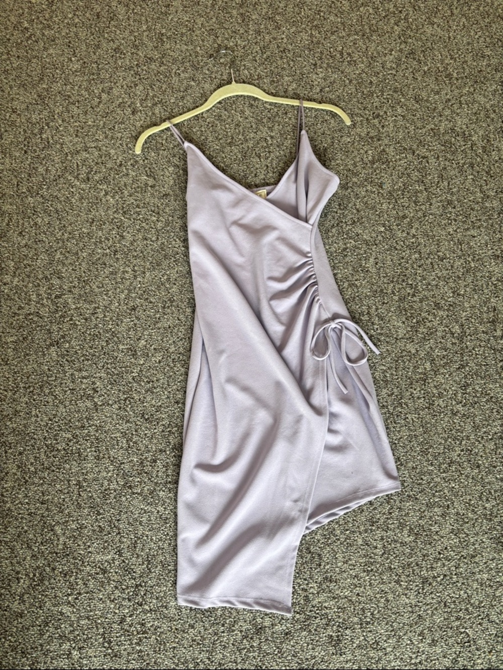 Style Rack Lavender Asymmetrical Slip Dress with Side Tie